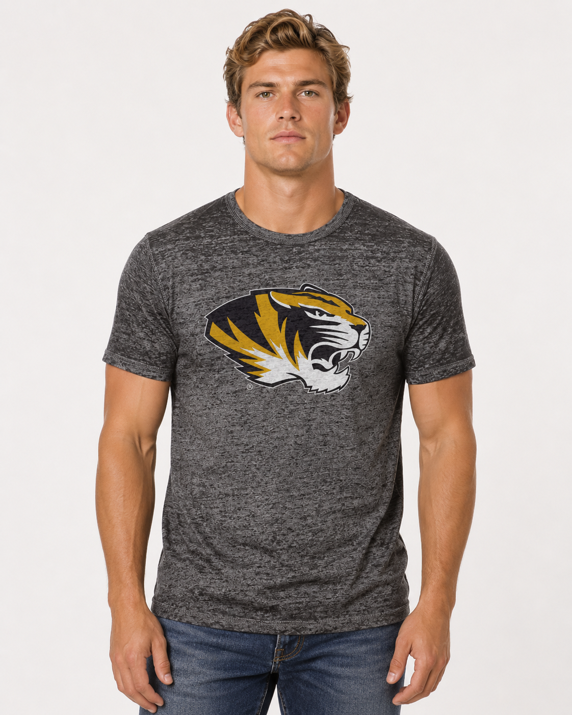 Missouri Unisex Tee | "Tiger Head" Acid Wash Tee