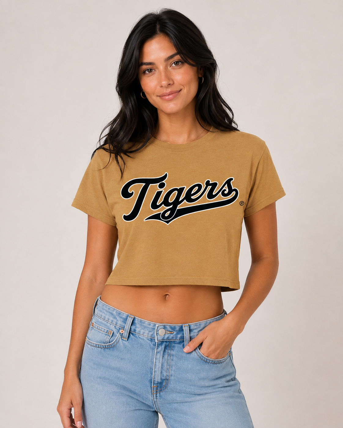 Missouri Womens | "Tigers Script" Crop Top