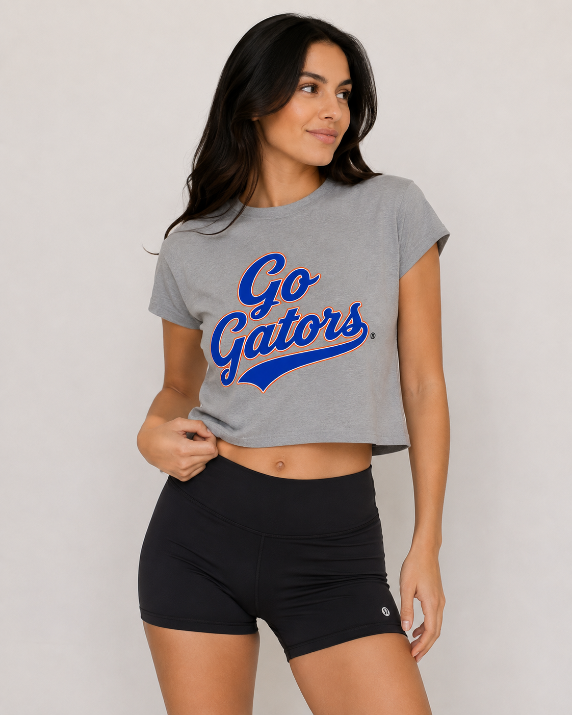 Florida Womens | "Go Gators" Grey Crop Top