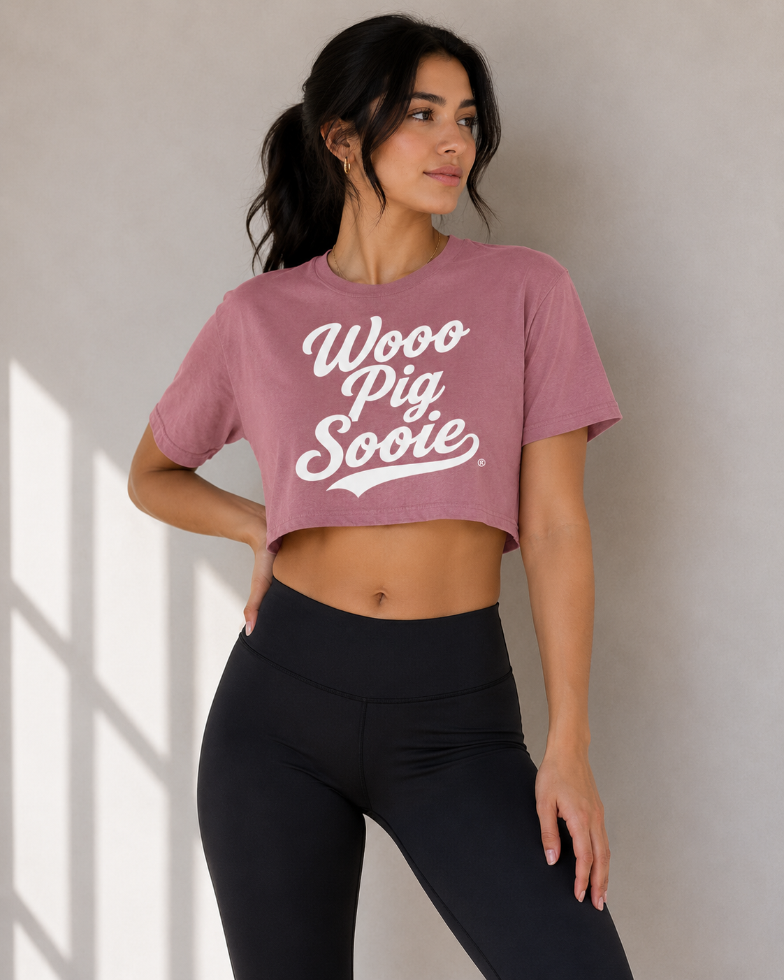 Arkansas Womens | "Wooo Pig Sooie" Crop Top