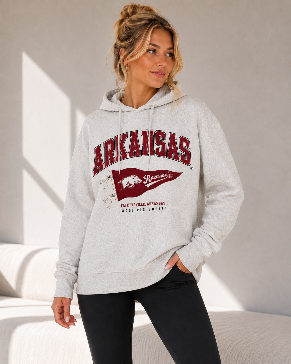 Arkansas Womens Hoodie | "Pennant" Hoodie