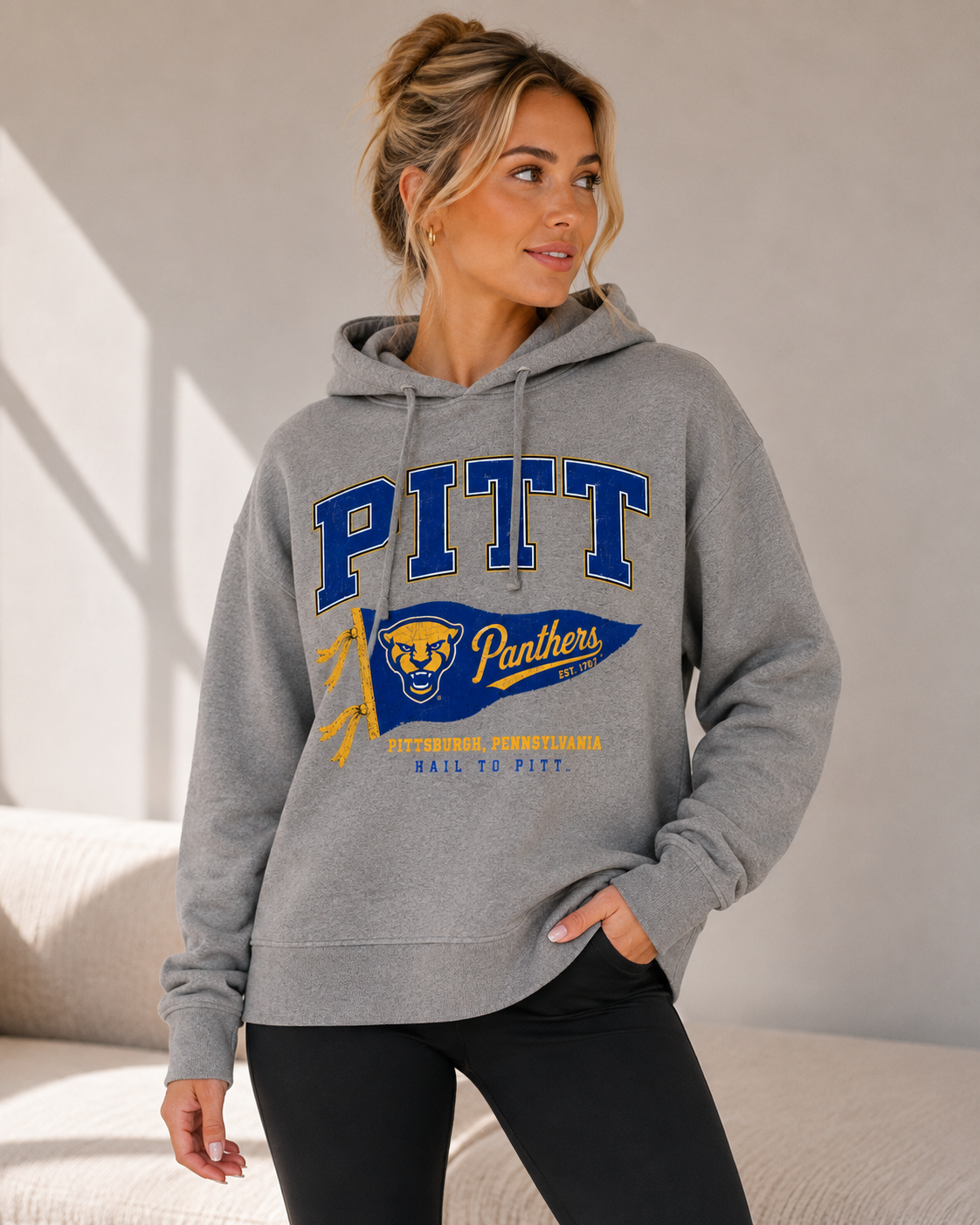 Pitt Womens Hoodie | "Pennant" Hoodie