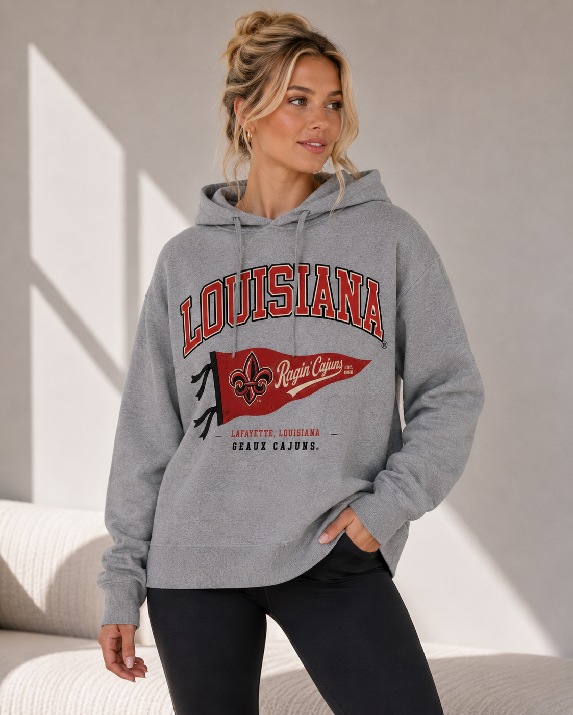 Louisiana Womens Hoodie | "Pennant" Hoodie