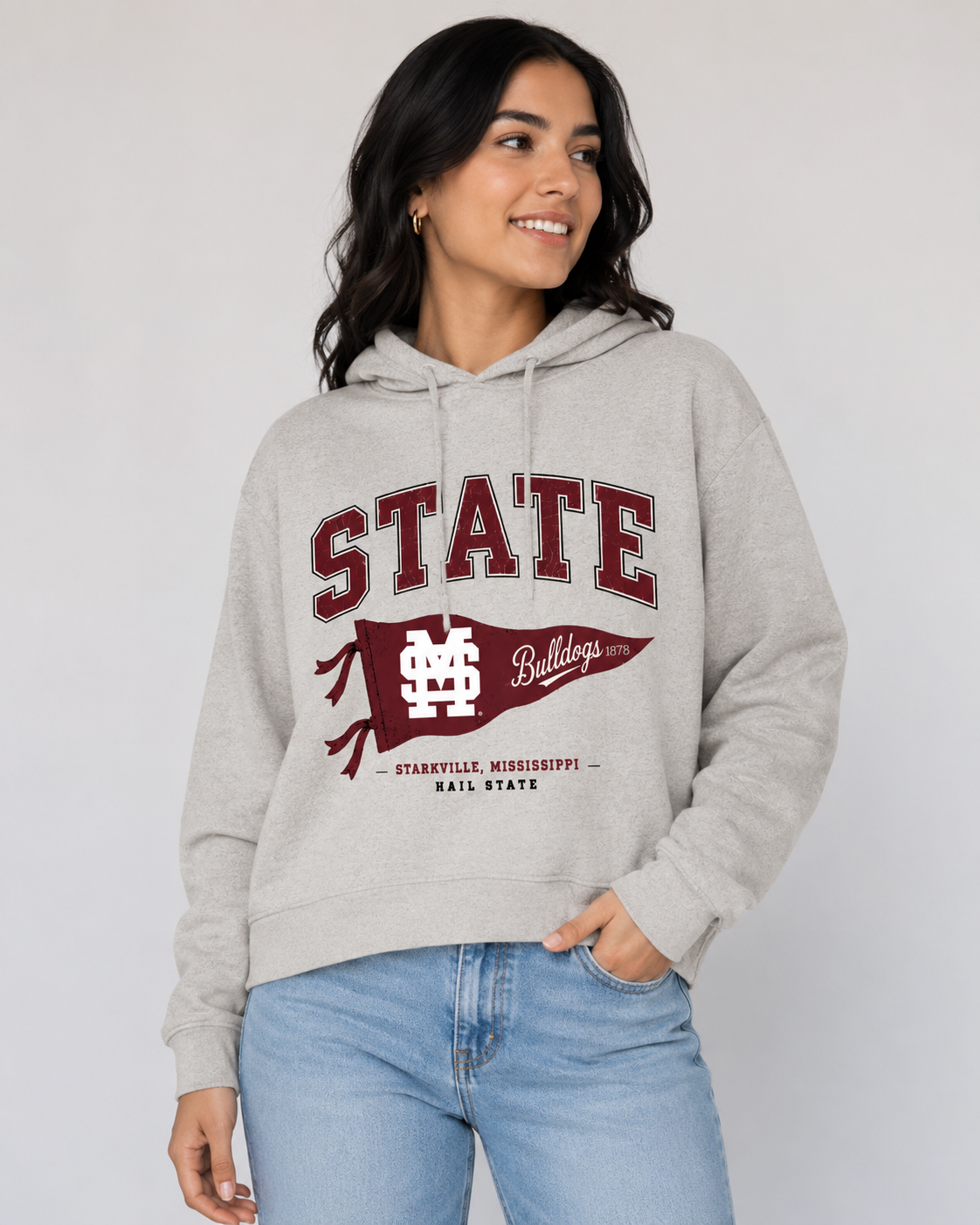 Mississippi State Womens Hoodie | "Pennant" Hoodie