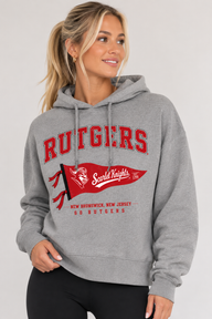 Rutgers Womens Hoodie | "Pennant" Hoodie