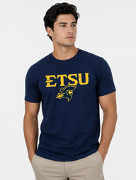 ETSU Unisex | "ETSU w/ Pirate Head" Navy Cotton Tee