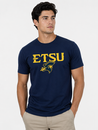 ETSU Unisex | "ETSU w/ Pirate Head" Navy Cotton Tee