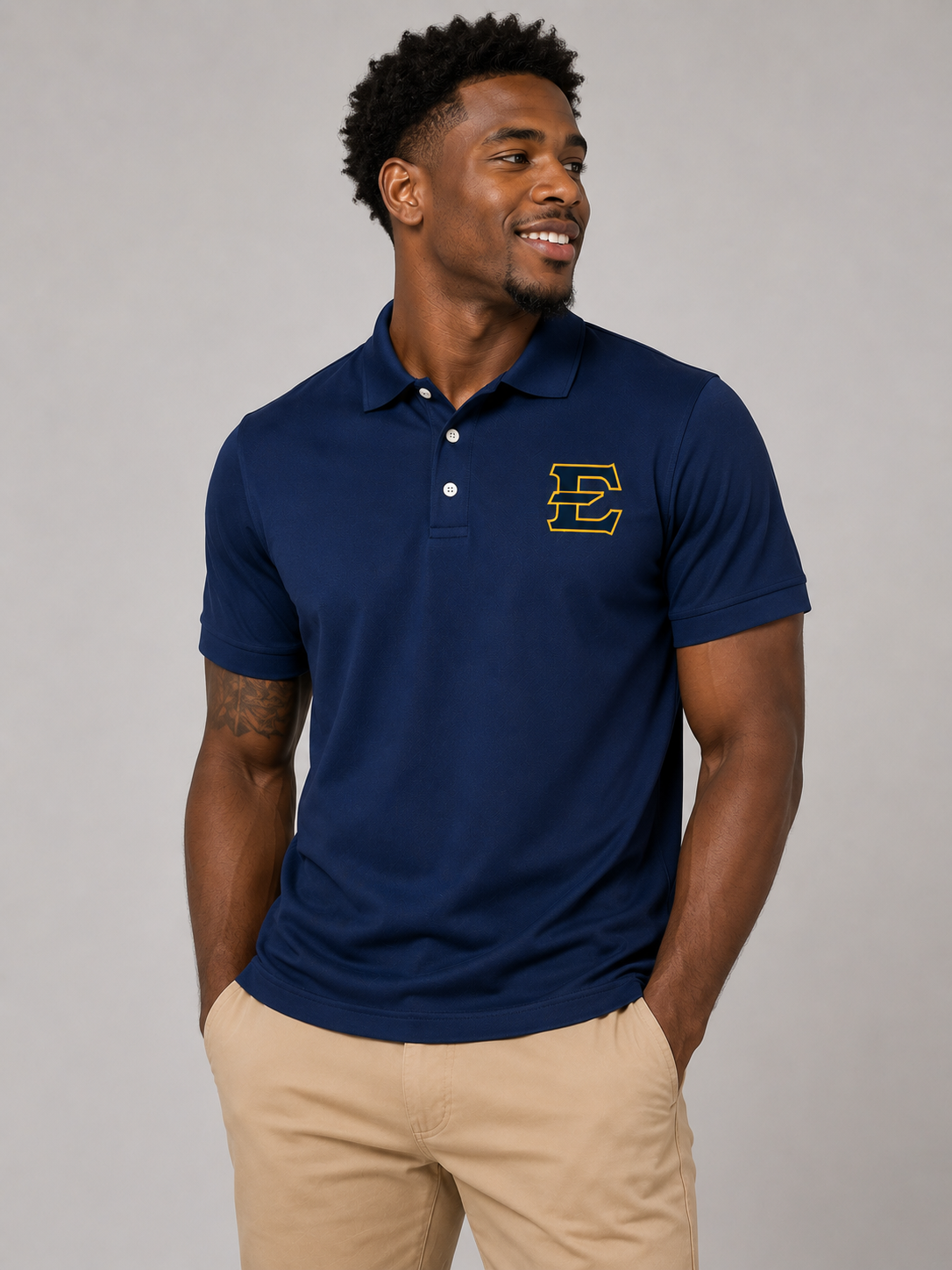 ETSU Men's | "E" Navy Polo