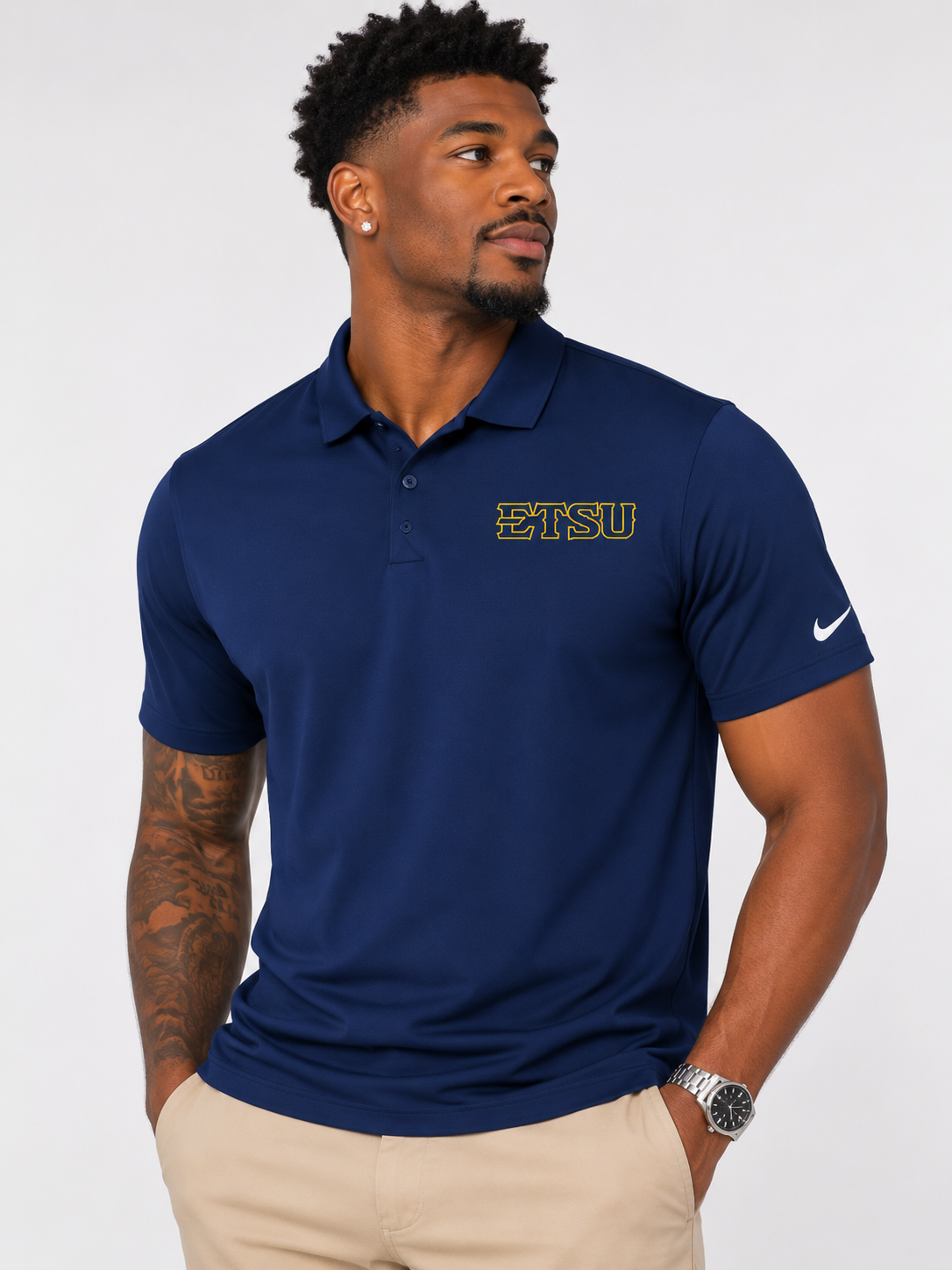 ETSU Men's | "ETSU" Navy Nike Polo
