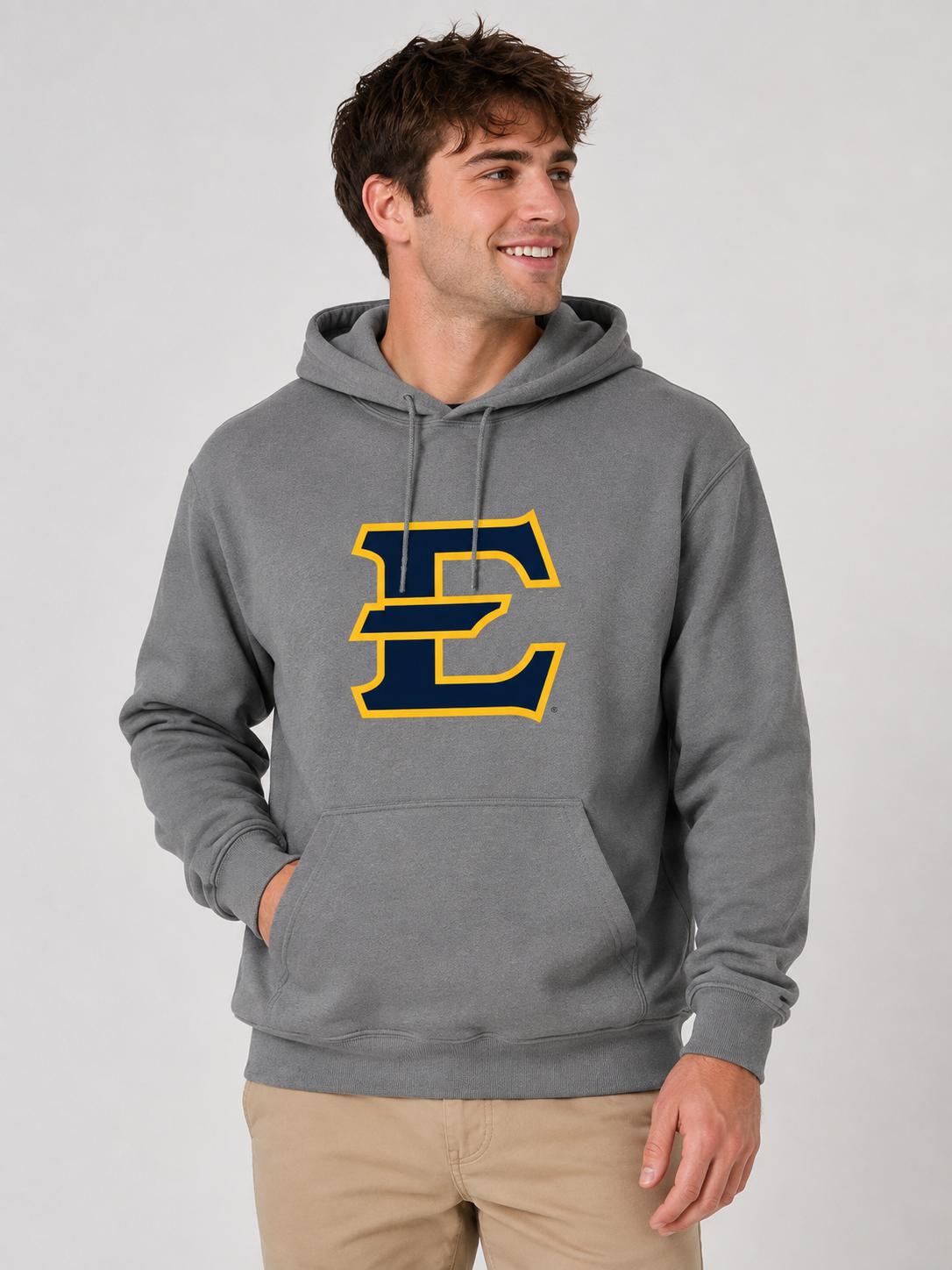 ETSU Unisex | "E" Grey Hoodie
