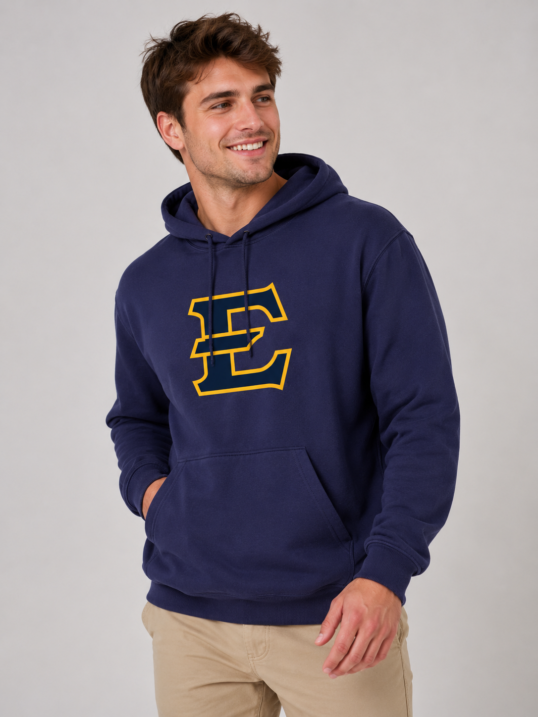 ETSU Unisex | "E" Navy Hoodie