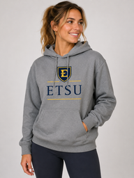 ETSU Unisex | "E Shield ETSU" Grey Hoodie