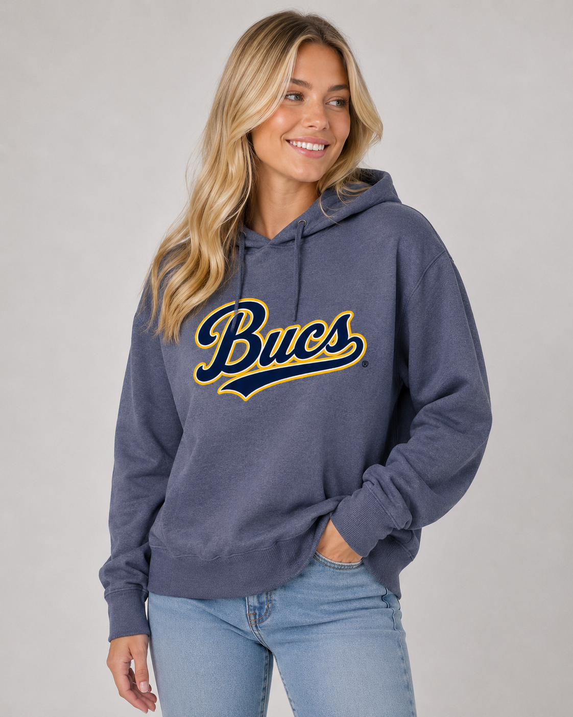 ETSU Women's | "Bucs Script" Navy Hoodie