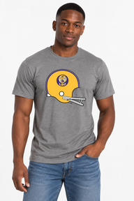 LSU The Varsity Vault Unisex Tee | "Vintage Helmet" Grey Tee