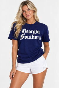 Georgia Southern The Varsity Vault Unisex Tee | "Georgia Southern Old Font" Navy Tee