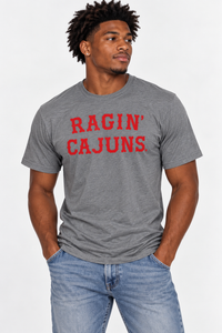 Louisiana Lafayette The Varsity Vault Unisex Tee | "Ragin Cajuns" Grey Tee