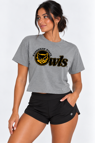 Kennesaw State The Varsity Vault Womens | "Owls Retro" Grey Crop Top