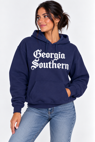 Georgia Southern The Varsity Vault Unisex Hoodie | "Georgia Southern Retro Script" Navy Hoodie