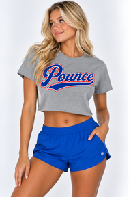 Georgia State Womens | "Pounce" Grey Crop Top