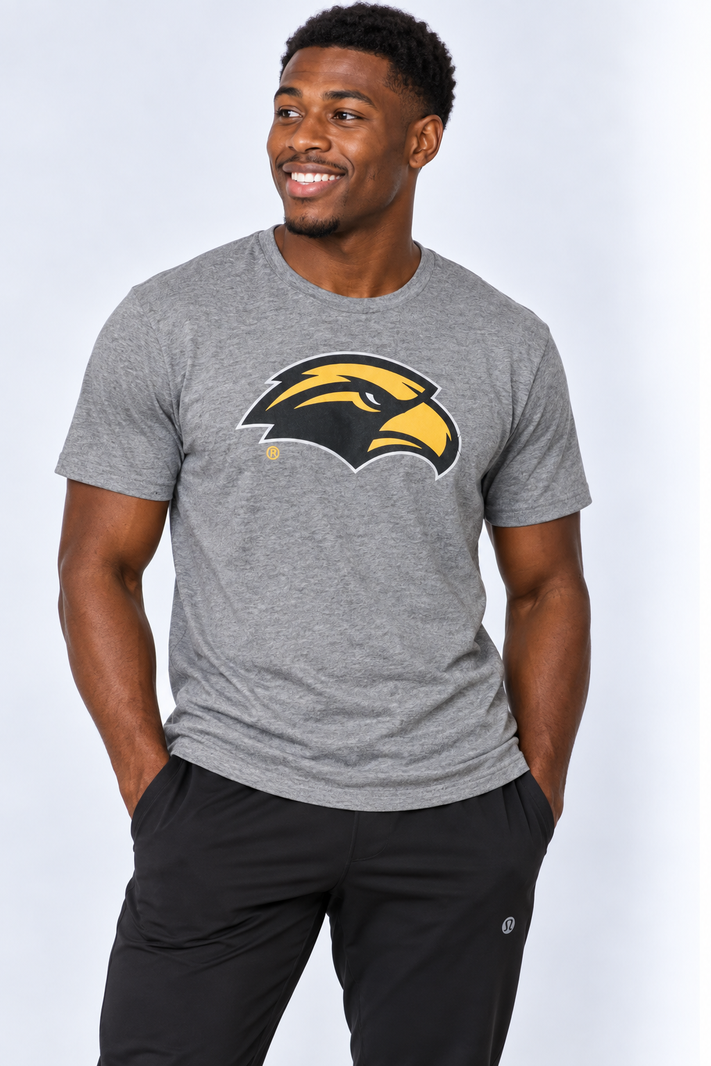 Southern Miss Golden Eagles Unisex | "Eagle Head" Grey Tee