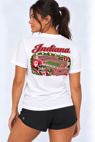 Indiana Unisex Tee | "Saturday In Bloomington" White Tee
