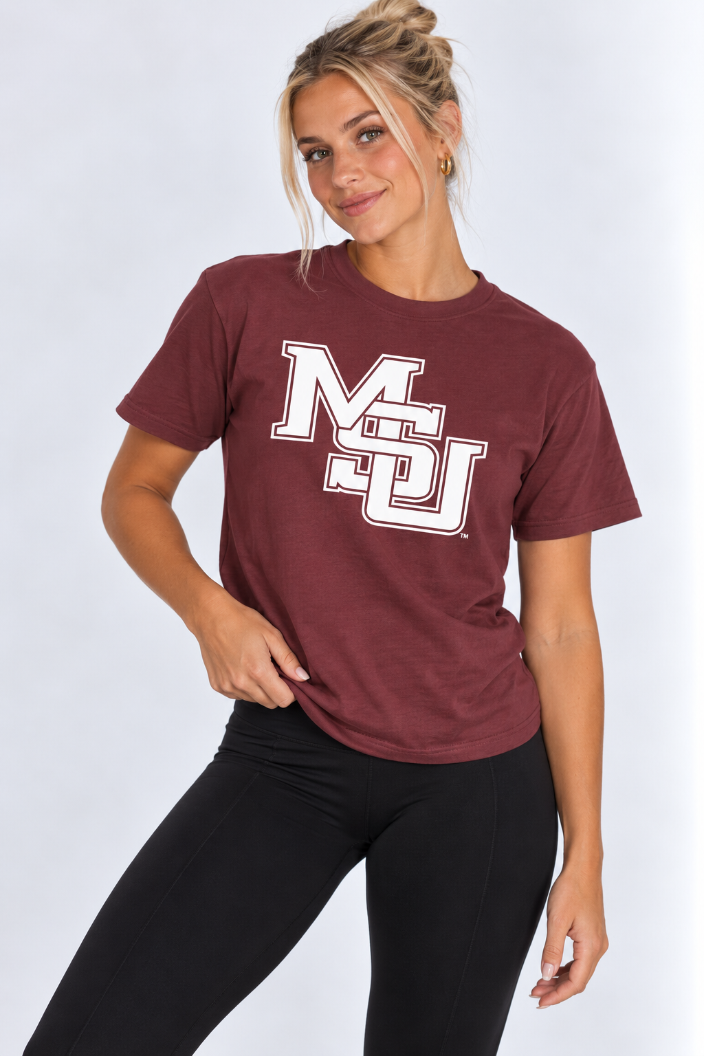 Mississippi State Unisex | "MSU Diagonal" Maroon T-shirt