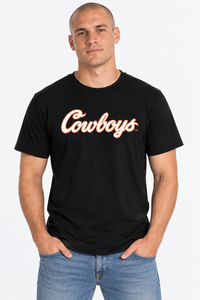 Oklahoma State Cowboys Unisex | Black "Cowboys Script" Tee
