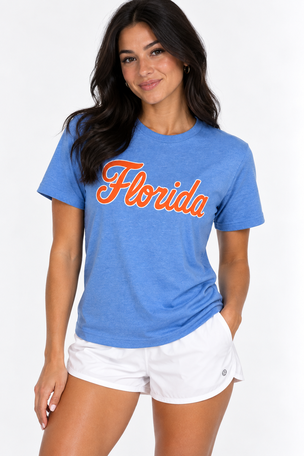 Florida Gators Unisex | "Florida Script" Blue Heather Tee