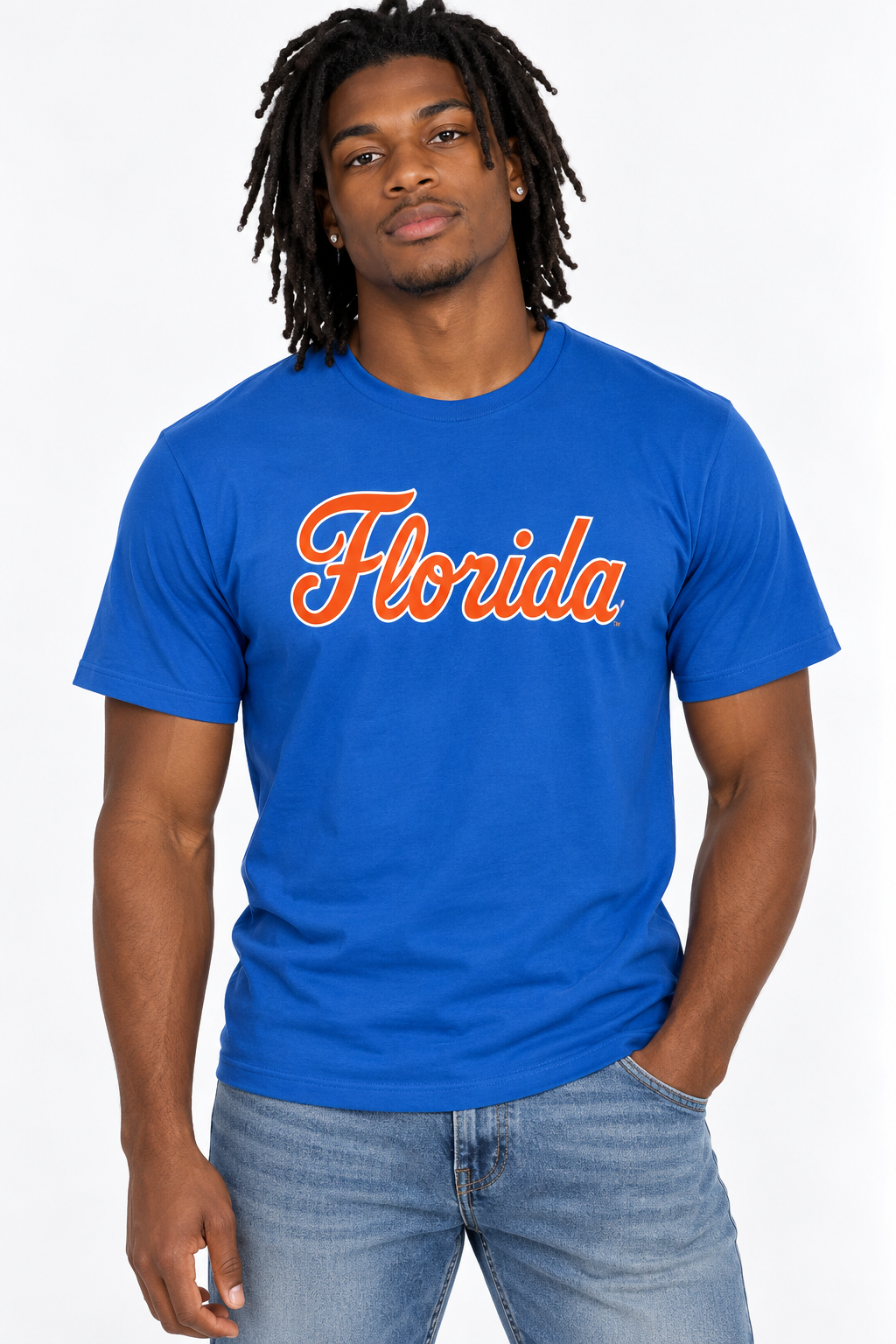 Florida Gators Unisex | "Florida Script" Blue Cotton Tee