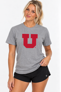 Utah Utes Unisex | Grey "Block U" Tee