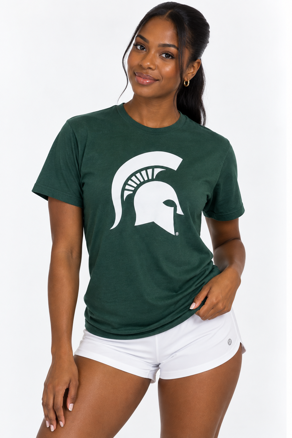 Michigan State Spartans Unisex | "Spartan Helmet" Dark Green Tee