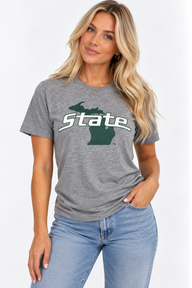 Michigan State Spartans Unisex | "State Outline" Tee