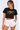 Campbell Womens | "Camel Mascot Running" Black Crop Top