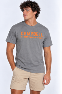 Campbell Unisex | "Campbell Fighting Camels" Grey T-shirt