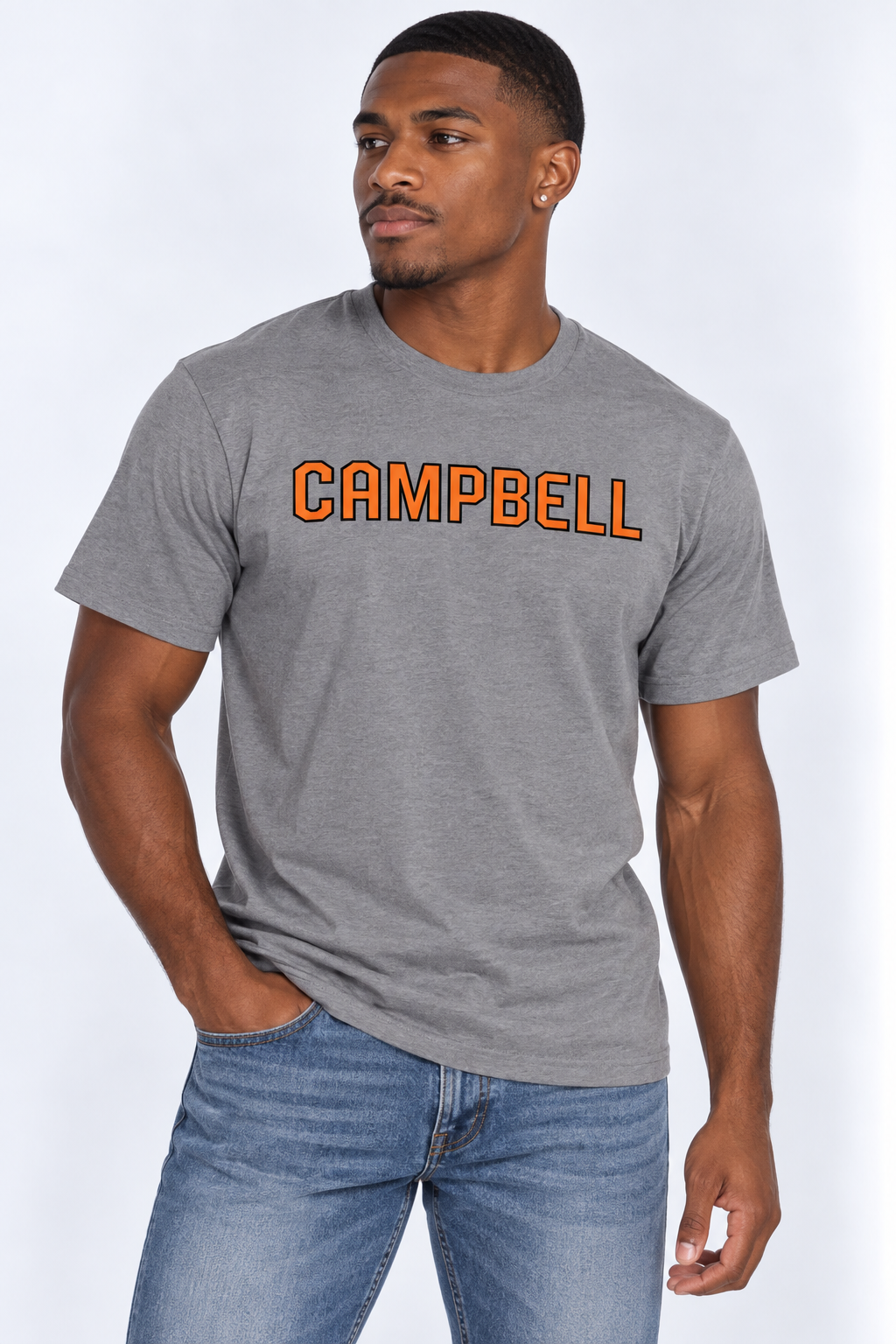 Campbell Unisex | "Campbell Block" Grey T-shirt