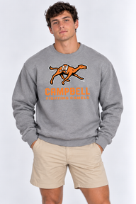 Campbell Unisex Crewneck | "Camel Mascot Running" Grey Crewneck