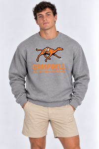Campbell Unisex Crewneck | "Camel Mascot Running" Grey Crewneck