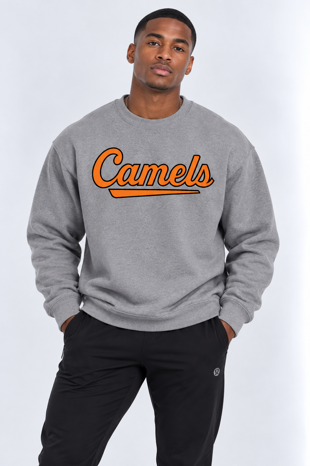 Campbell Unisex Crewneck | "Camels" Grey Crewneck