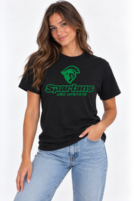 South Carolina Upstate Unisex | "Spartan Head USC Spartans" Black T-shirt
