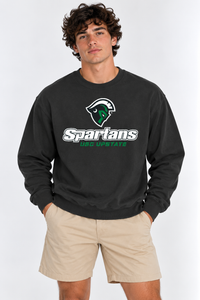 South Carolina Upstate Unisex Crewneck | "Spartan Head Spartans" Black Crewneck