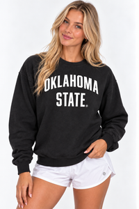 Oklahoma State Unisex Crewneck | "Oklahoma State Arch" Black Crewneck