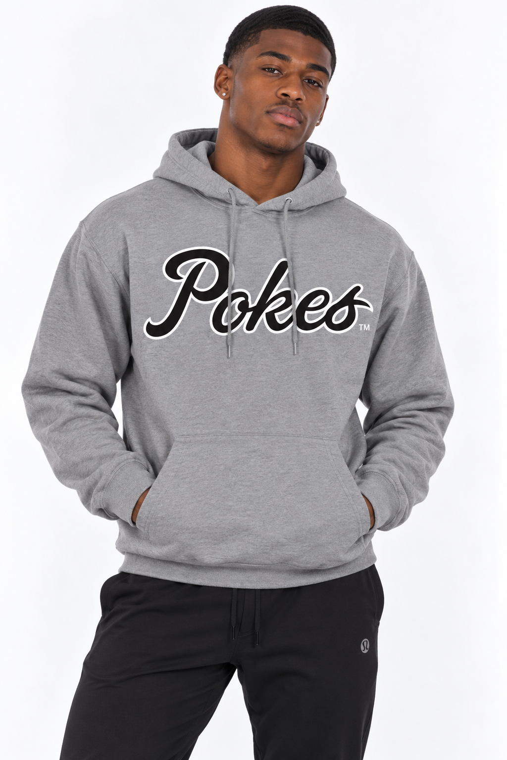 Oklahoma State Unisex Hoodie | "Pokes Script" Grey Hoodie