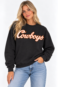 Oklahoma State Unisex Crewneck | "Cowboys Script" Black Crewneck