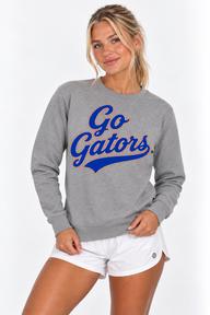 Florida Unisex Crewneck | "Go Gators Script" Grey Crewneck