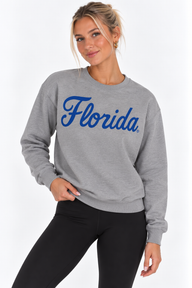 Florida Unisex Crewneck | "Florida Script" Grey Crewneck