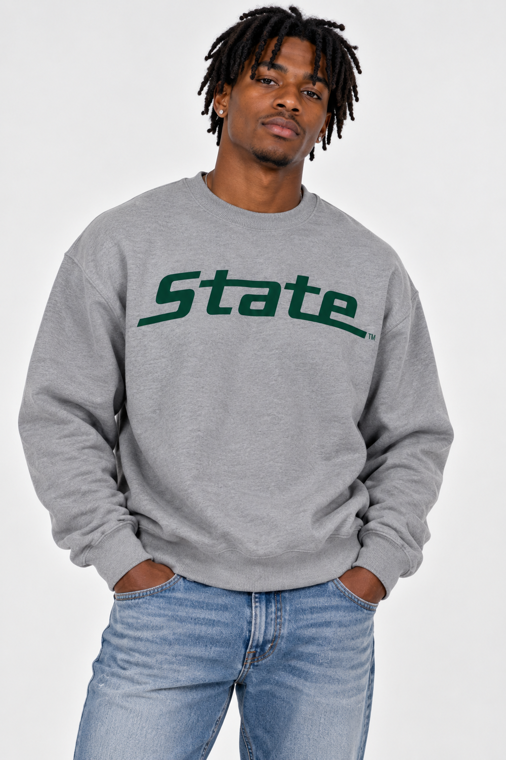 Michigan State Unisex Crewneck | "State" Grey Crewneck