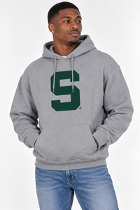 Michigan State Unisex Hoodie | "Block S" Grey Hoodie