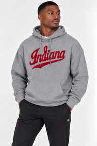 Indiana Unisex Hoodie | "Indiana Script" Grey Hoodie