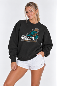 Coastal Carolina Unisex Crewneck | "Chants Head w/ Coastal Carolina" Black Crewneck