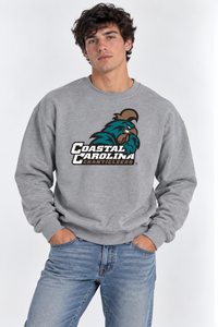 Coastal Carolina Unisex Crewneck | "Chants Head w/ Coastal Carolina" Grey Crewneck